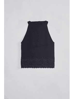 Peto Mujer Seamless Encaje Negro Sioux