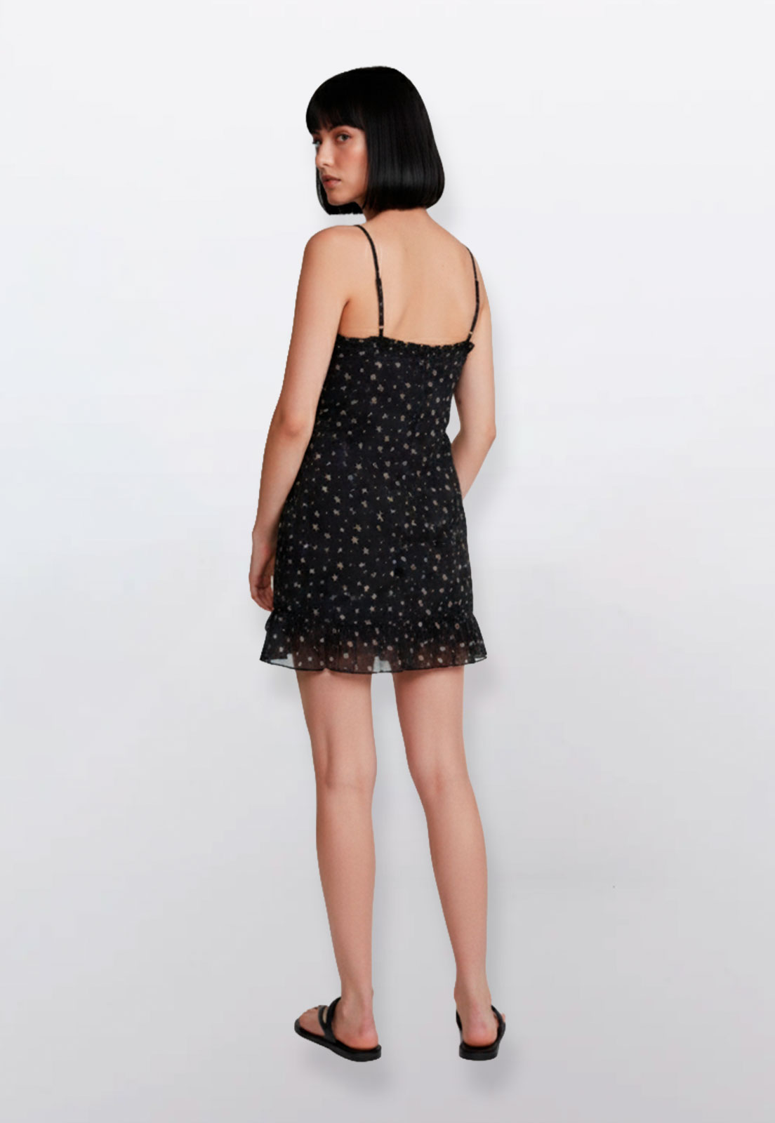 Vestido Mujer Corto Mesh Negro Sioux 2