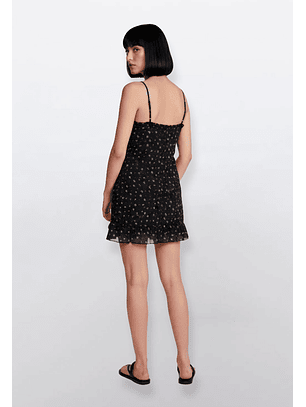 Vestido Mujer Corto Mesh Negro Sioux