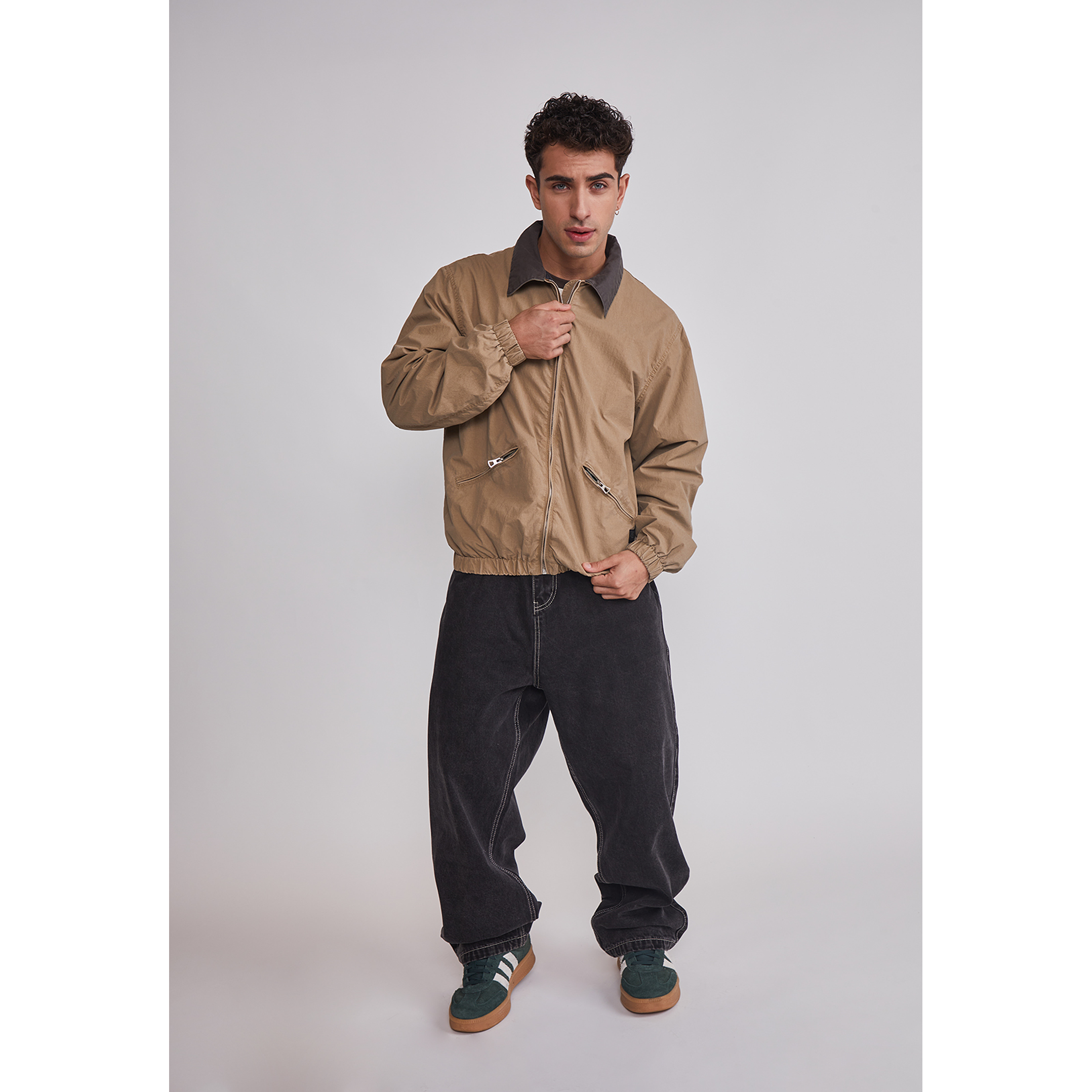 Chaqueta Hombre Cuello Contraste Café Sioux 2