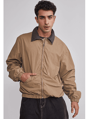 Chaqueta Hombre Cuello Contraste Café Sioux