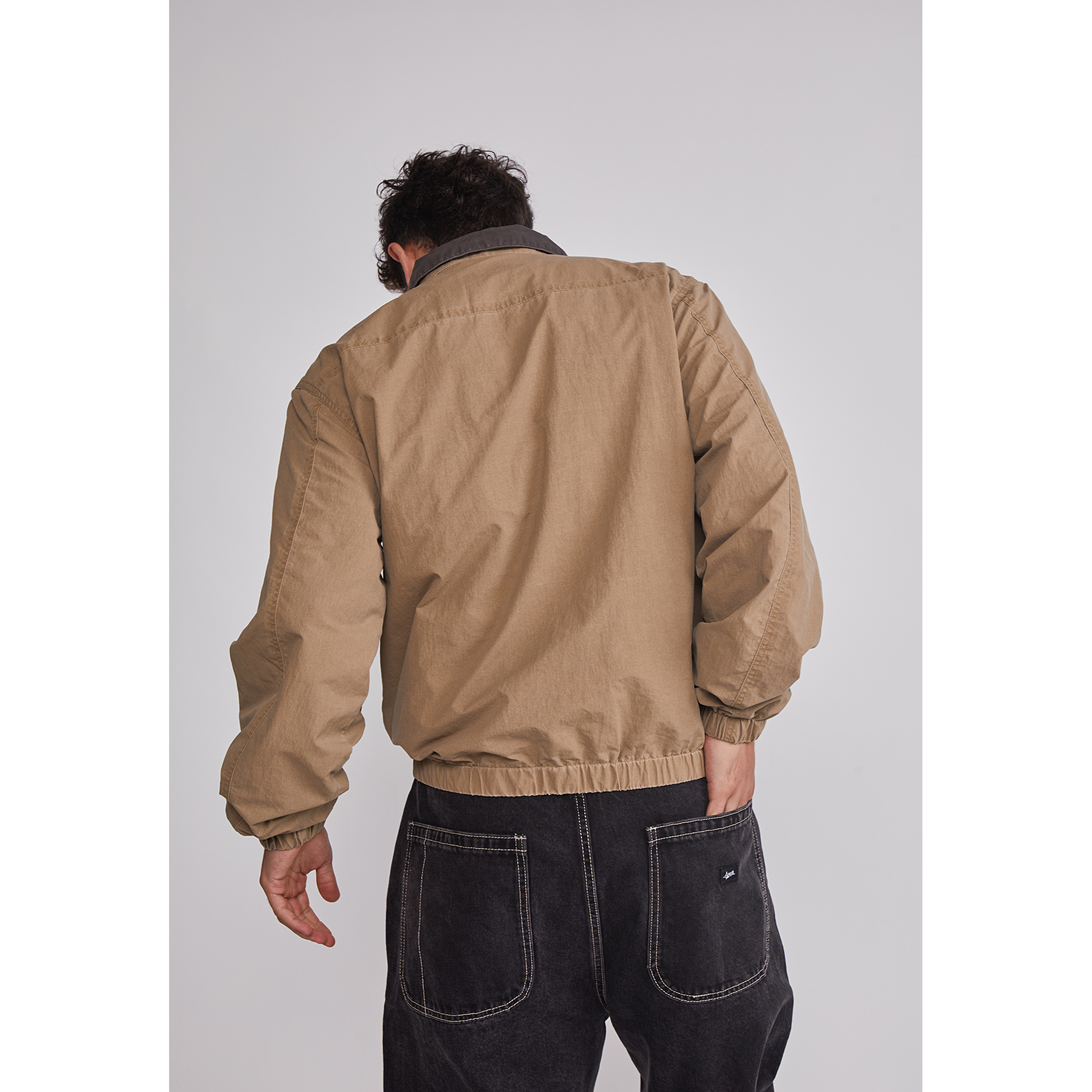Chaqueta Hombre Cuello Contraste Café Sioux 5