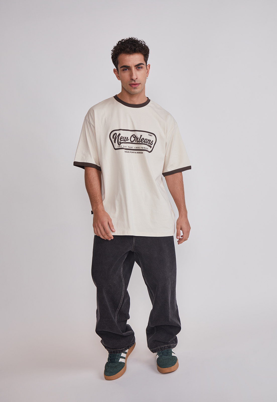 Polera Hombre Contraste Beige Sioux 3