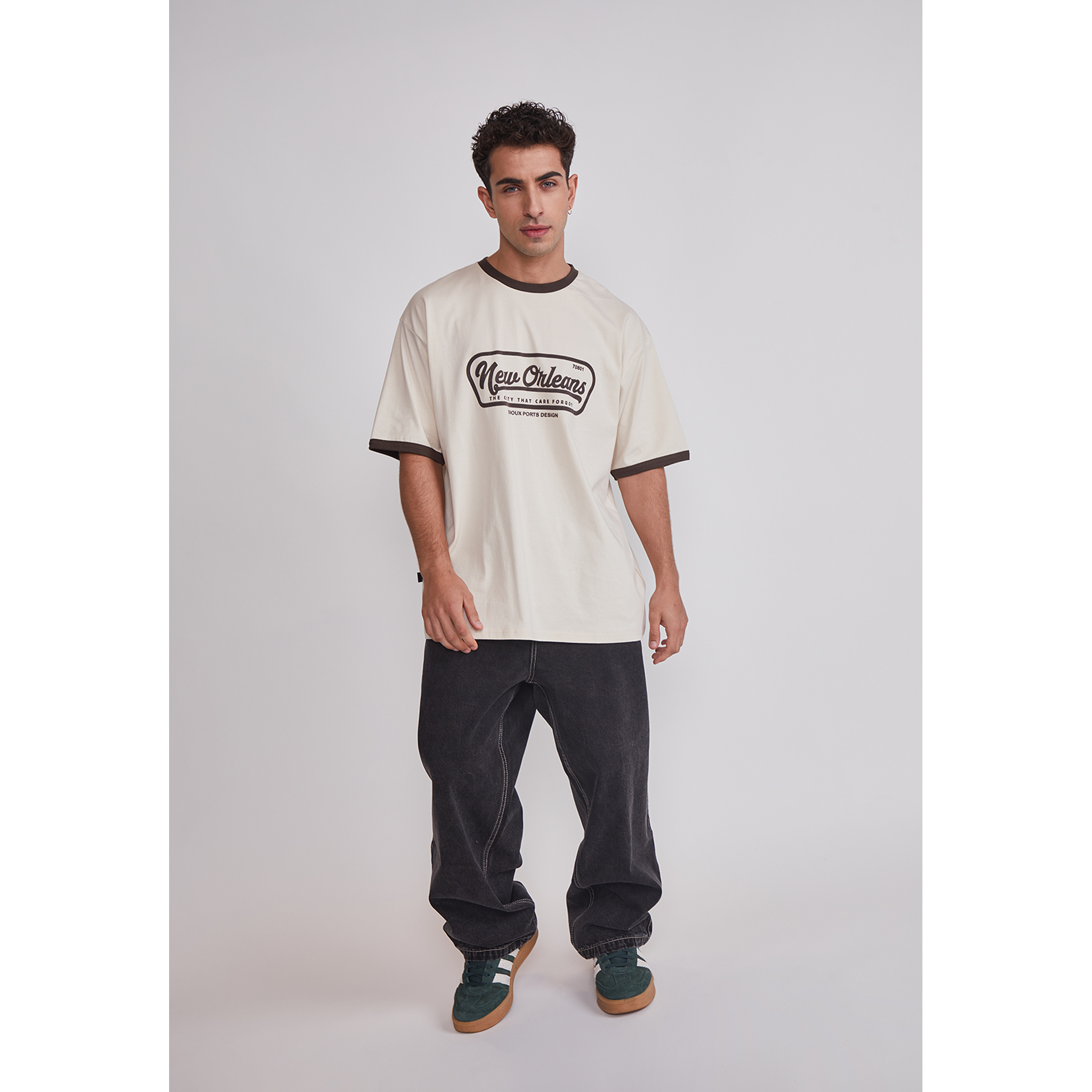 Polera Hombre Contraste Beige Sioux 2