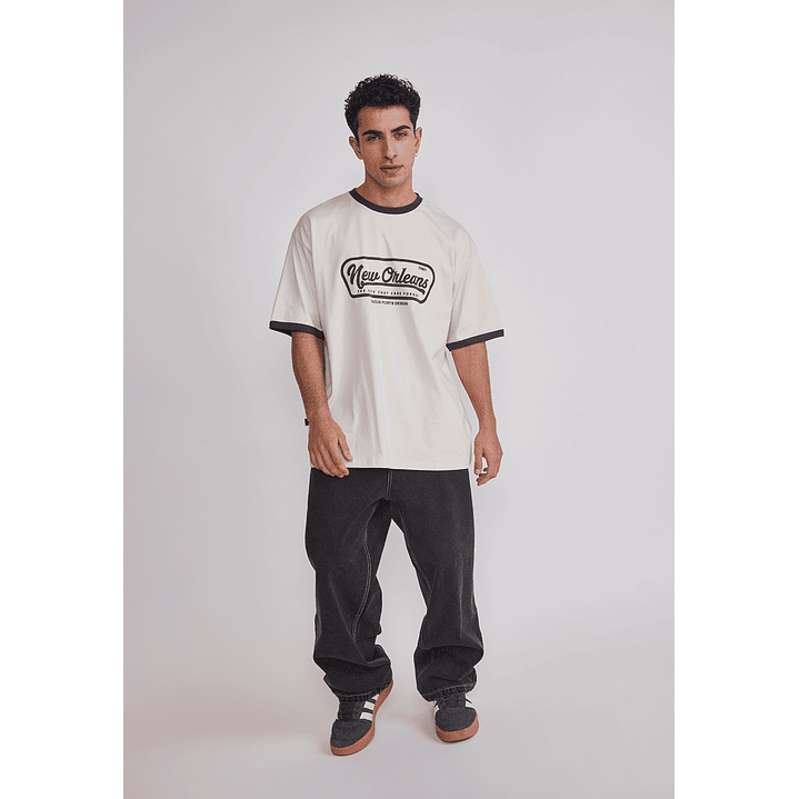 Polera Hombre Contraste Beige Sioux 2