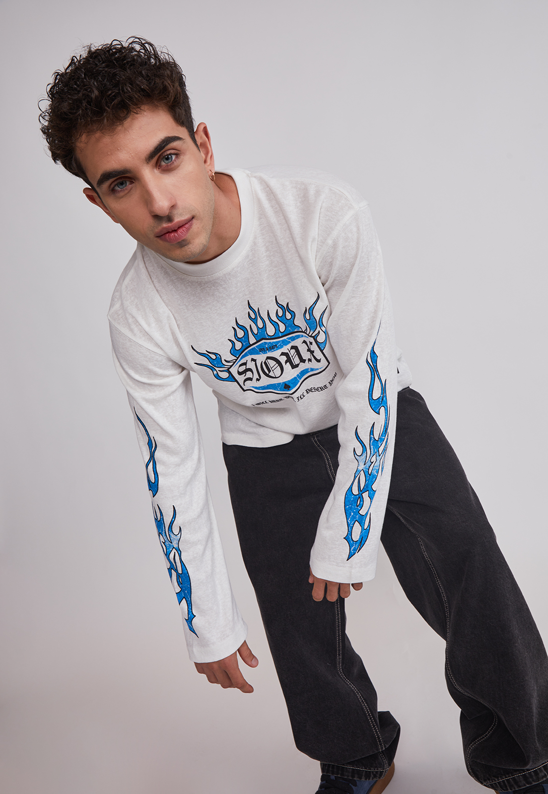 Polera Hombre Llamas Crudo Sioux 4