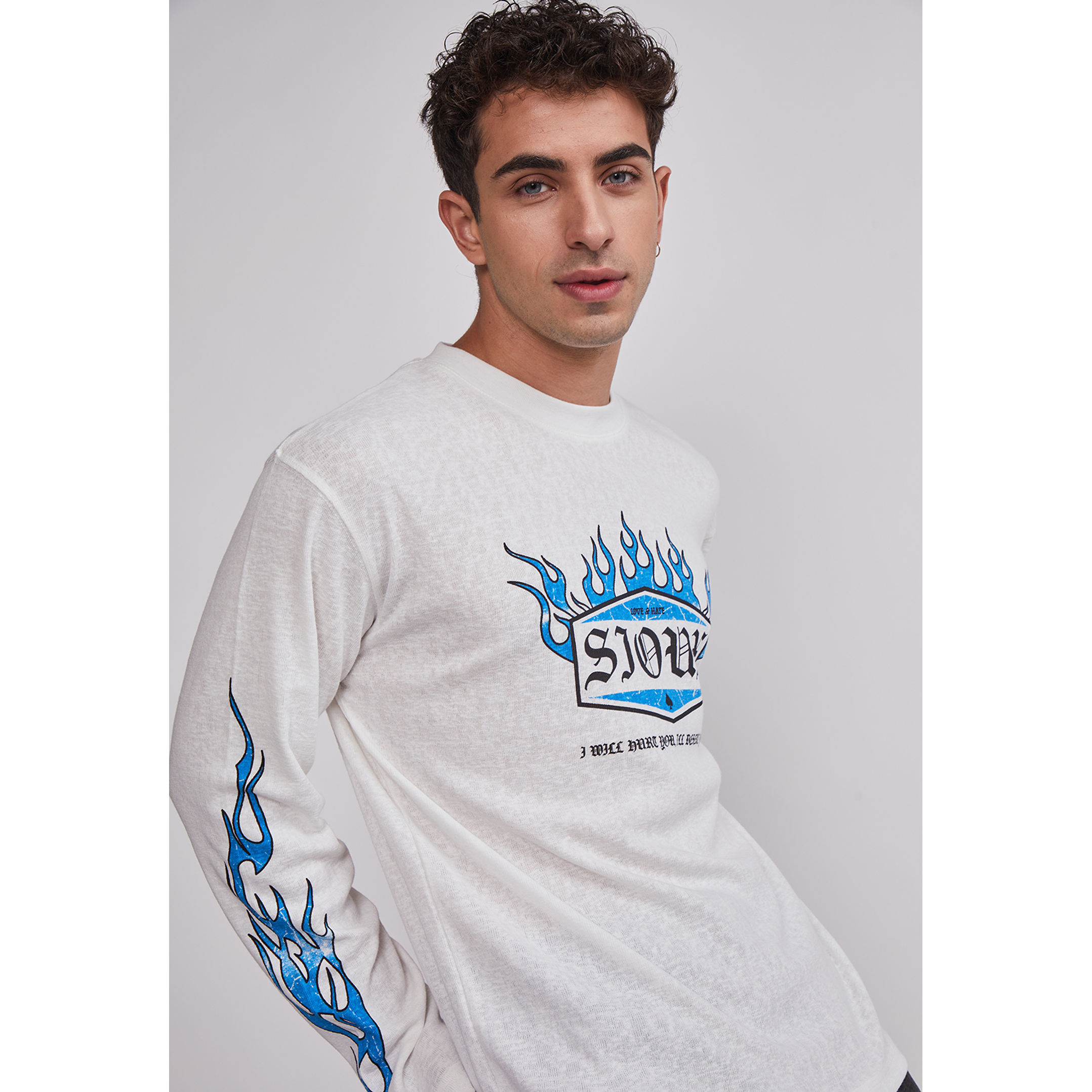 Polera Hombre Llamas Crudo Sioux 5