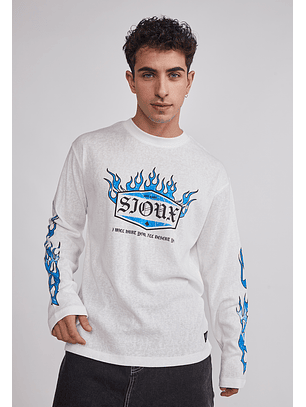 Polera Hombre Llamas Crudo Sioux