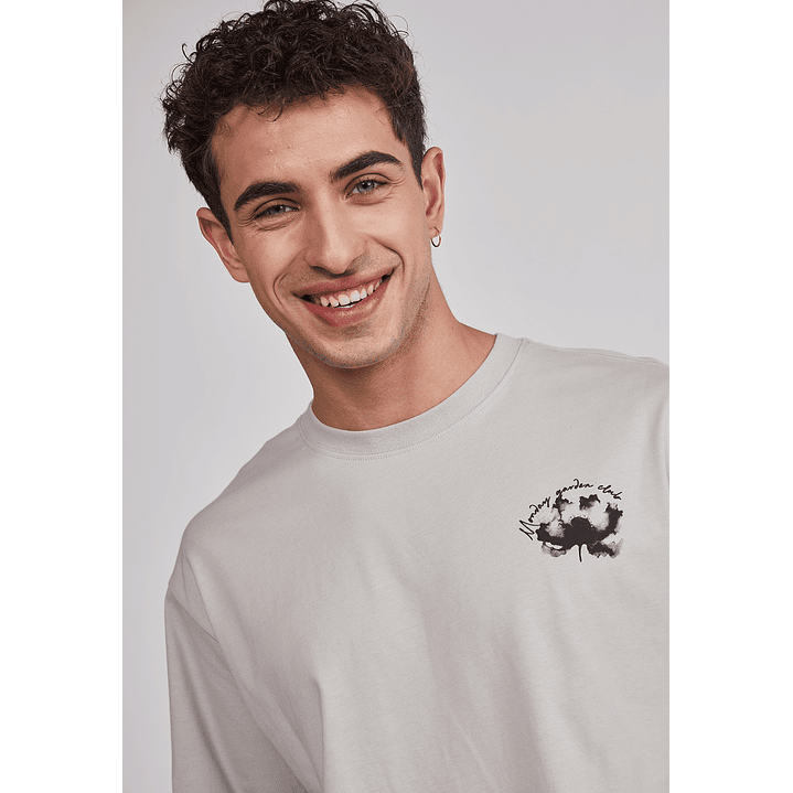 Polera Hombre Flor Grande Gris Sioux 3