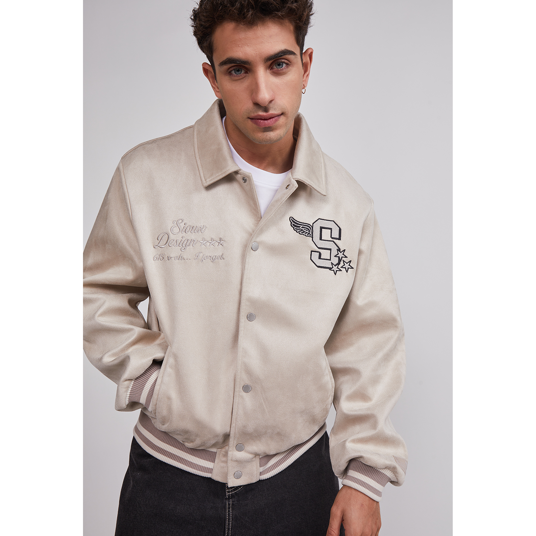 Chaqueta Hombre Efecto Parches Beige Sioux 1