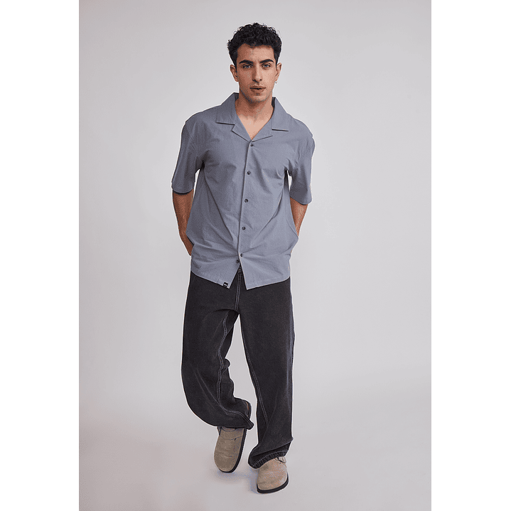 Camisa Hombre Boxy Fit Gris Sioux 2