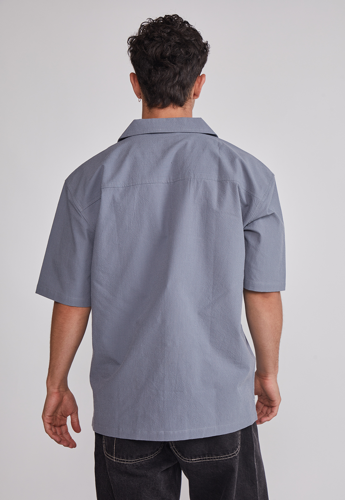 Camisa Hombre Boxy Fit Gris Sioux 2