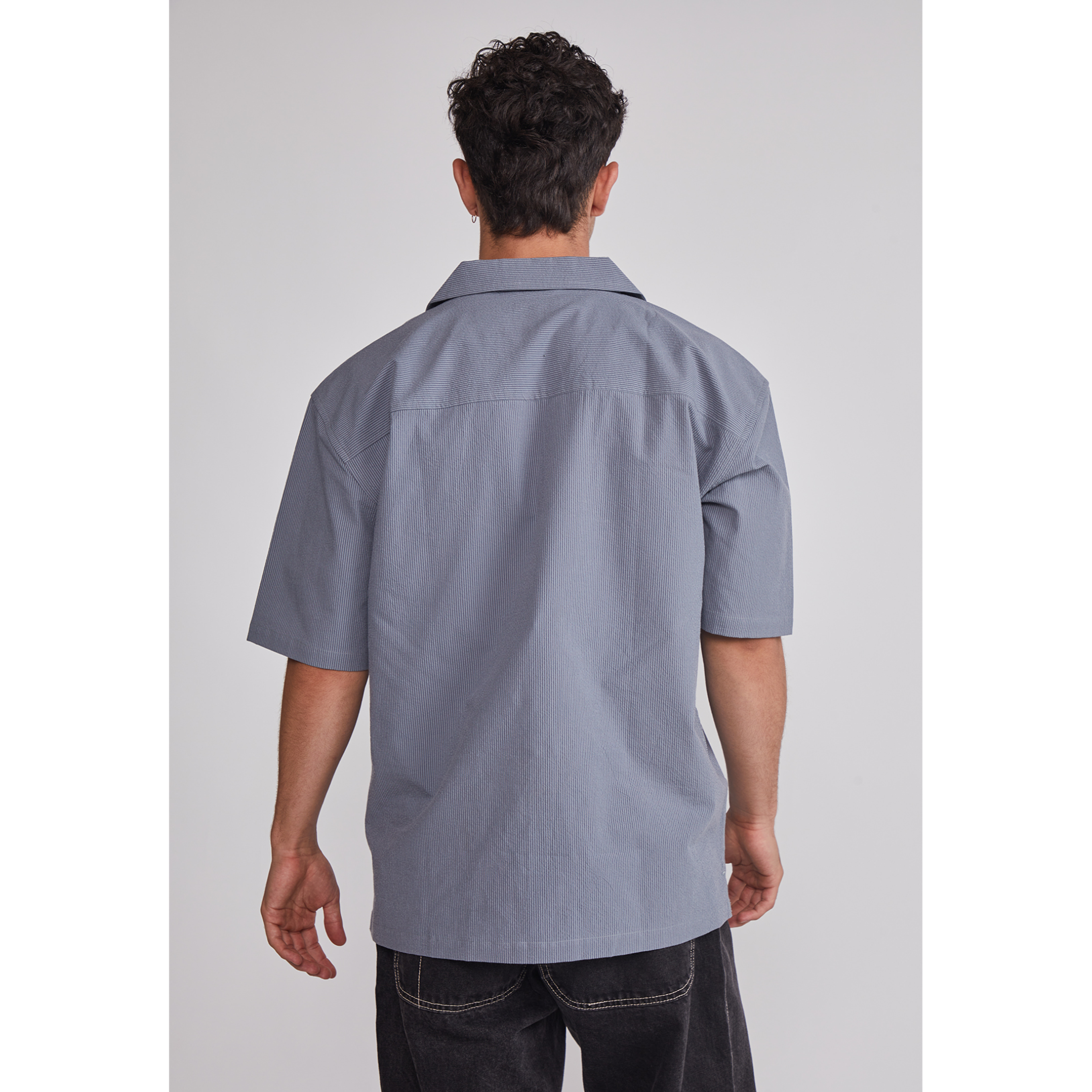 Camisa Hombre Boxy Fit Gris Sioux 5
