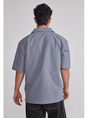 Camisa Hombre Boxy Fit Gris Sioux