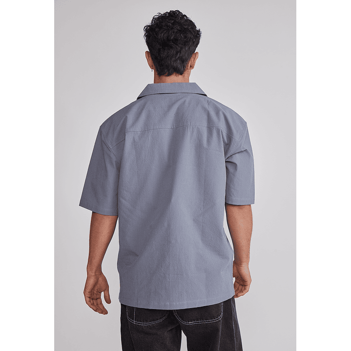 Camisa Hombre Boxy Fit Gris Sioux 5