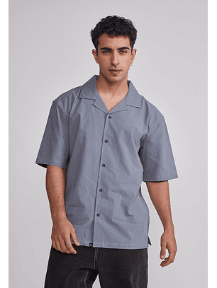 Camisa Hombre Boxy Fit Gris Sioux