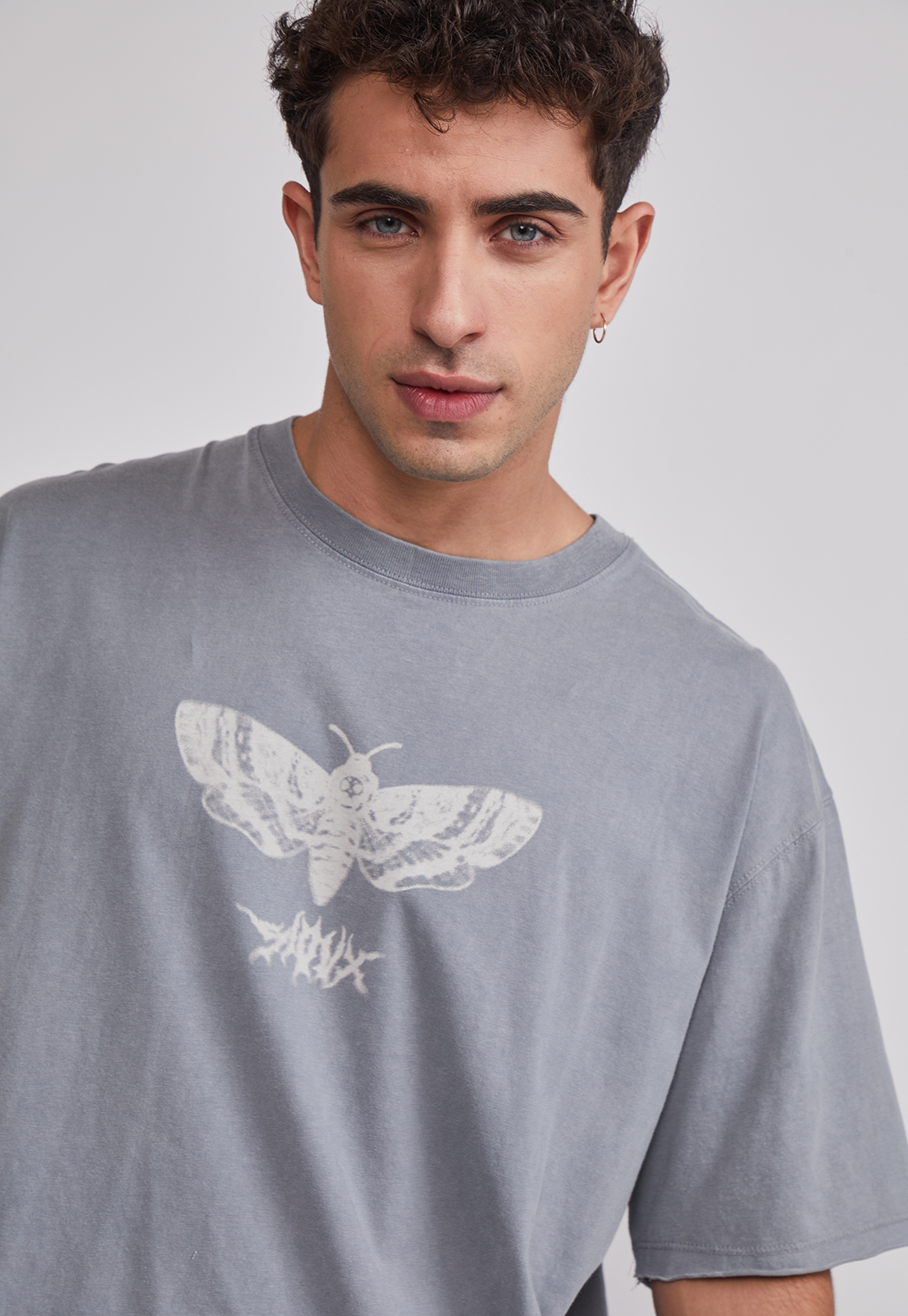 Polera Hombre Lavada Bicho Gris Sioux 4