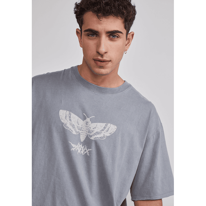 Polera Hombre Lavada Bicho Gris Sioux 3