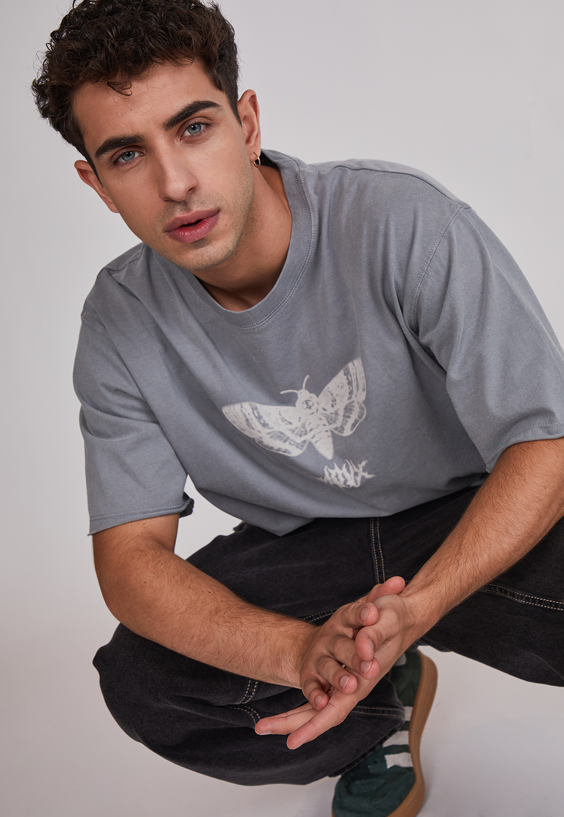 Polera Hombre Lavada Bicho Gris Sioux 5