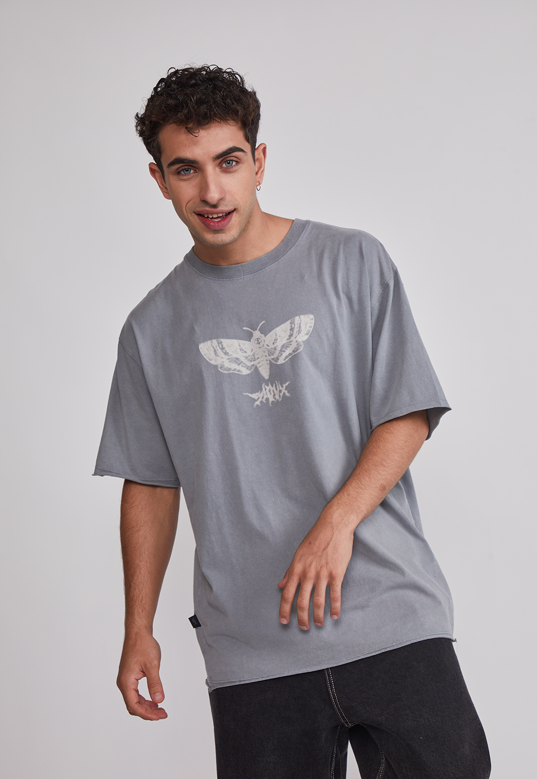 Polera Hombre Lavada Bicho Gris Sioux 1