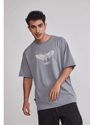 Polera Hombre Lavada Bicho Gris Sioux