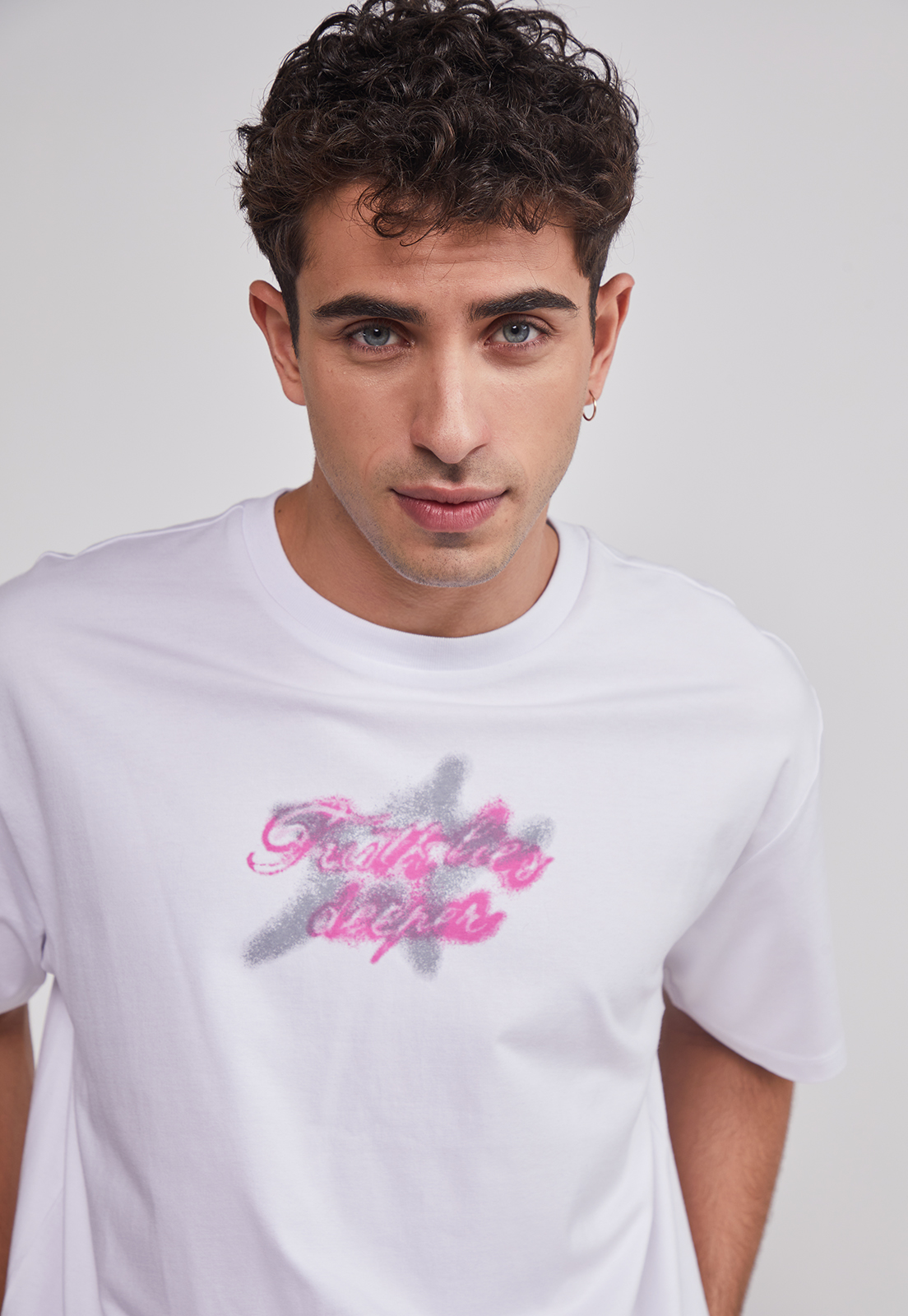 Polera Hombre Graffitti Blanco Sioux 5