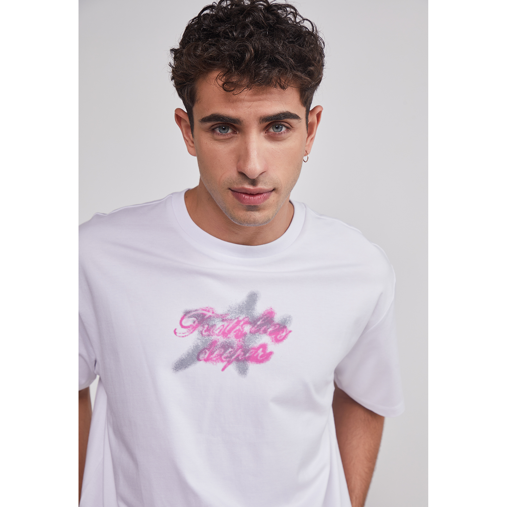 Polera Hombre Graffitti Blanco Sioux 4