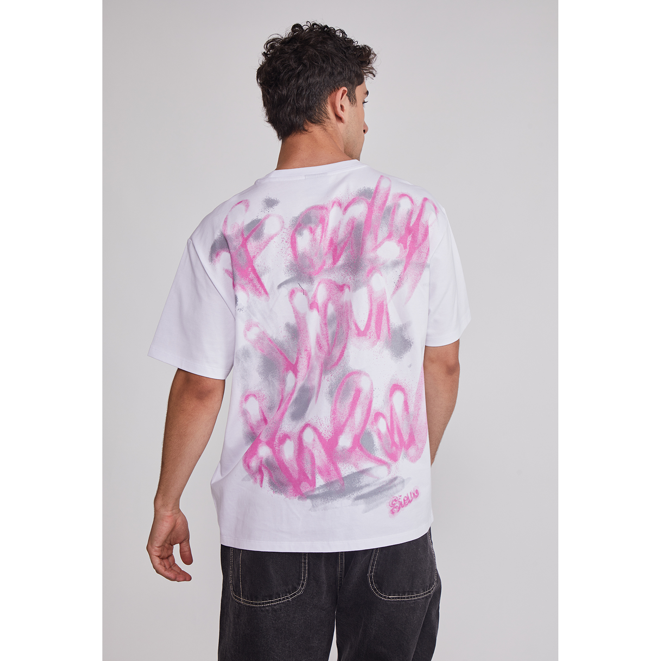 Polera Hombre Graffitti Blanco Sioux 5