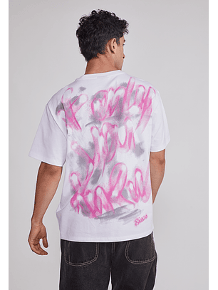Polera Hombre Graffitti Blanco Sioux