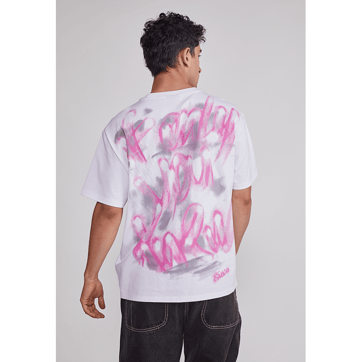 Polera Hombre Graffitti Blanco Sioux 5