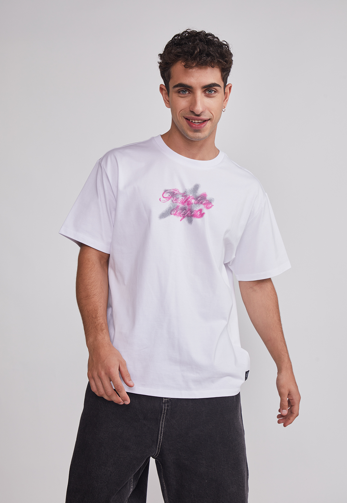 Polera Hombre Graffitti Blanco Sioux 1