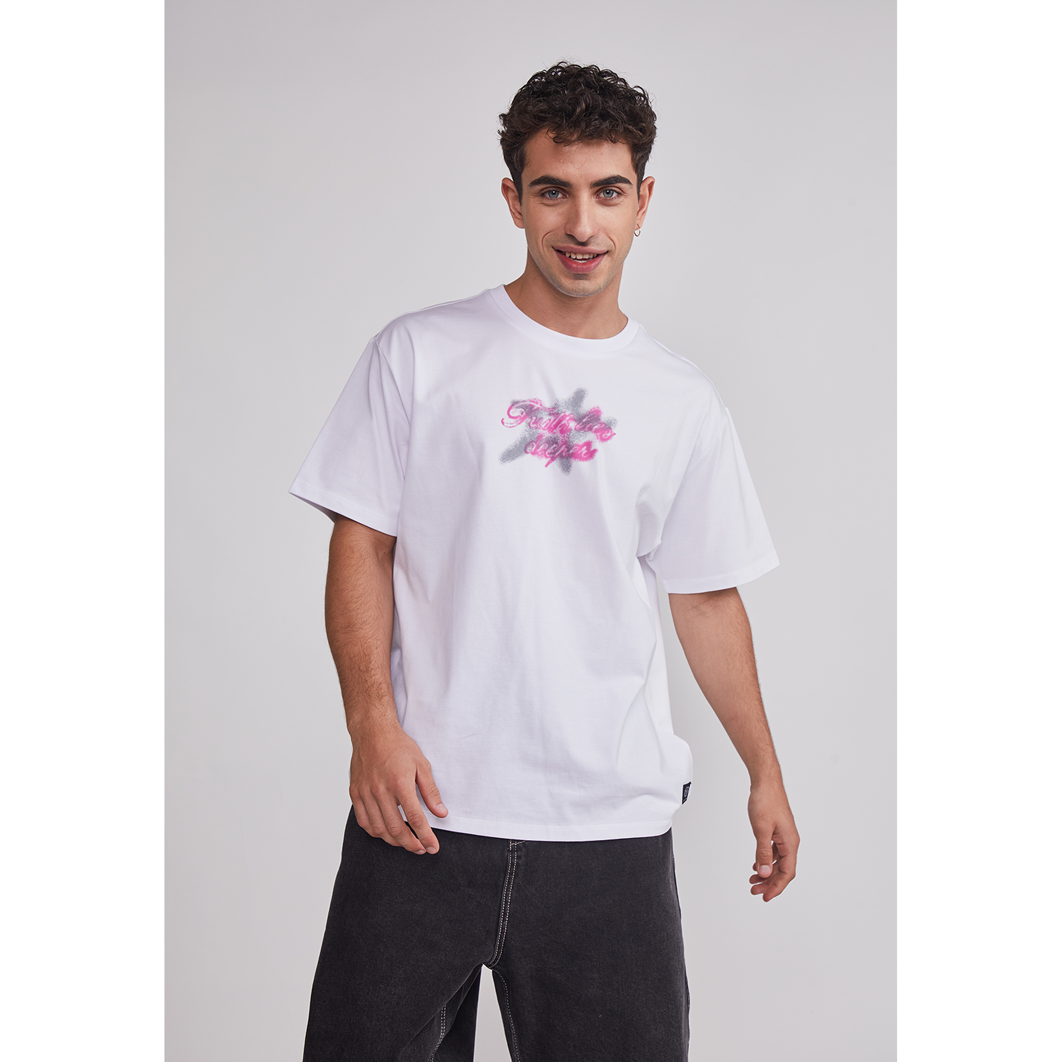 Polera Hombre Graffitti Blanco Sioux 1