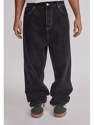 Jeans Hombre Baggy Cierre Negro Sioux