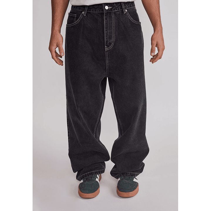 Jeans Hombre Baggy Cierre Negro Sioux 1