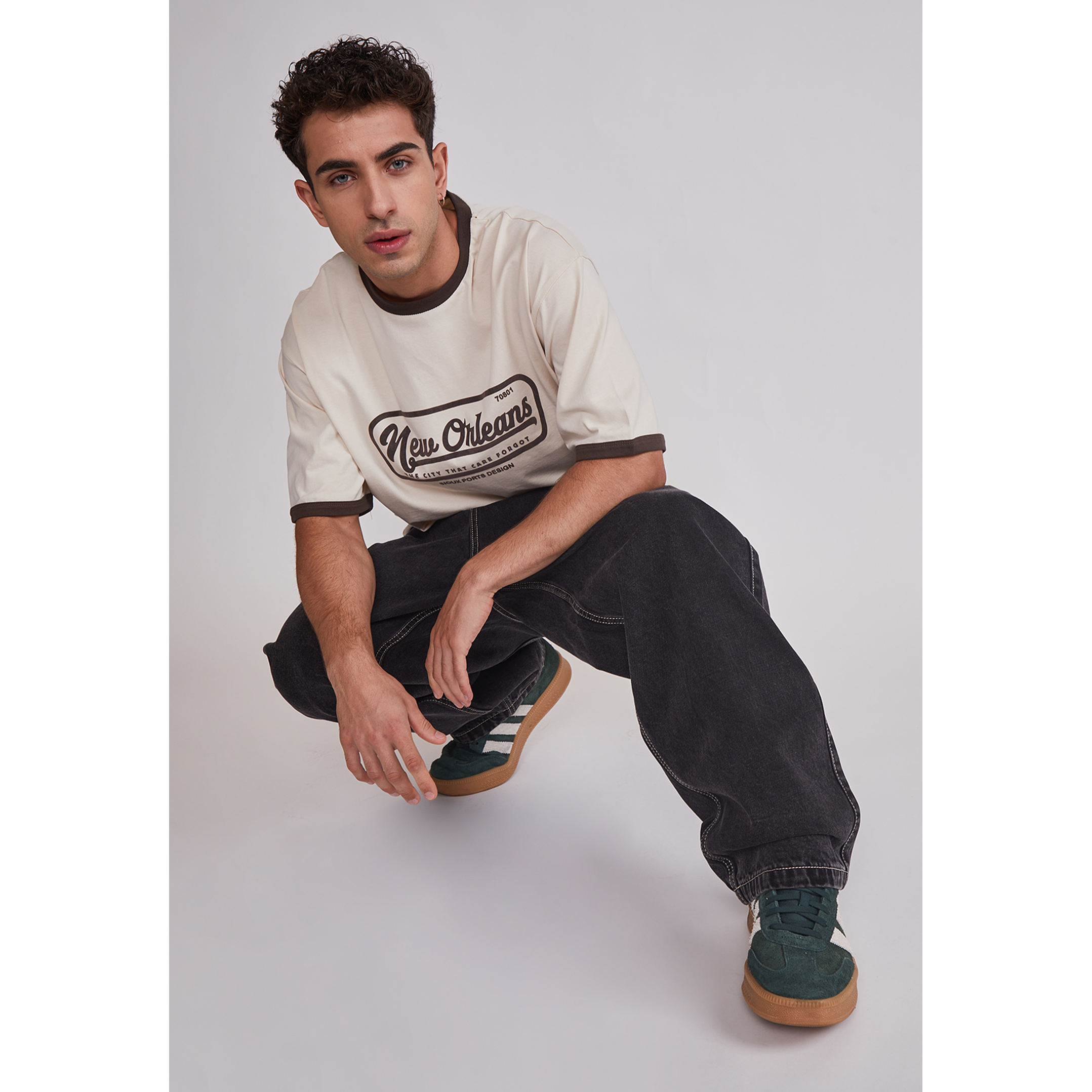 Jeans Hombre Baggy Cierre Negro Sioux 4