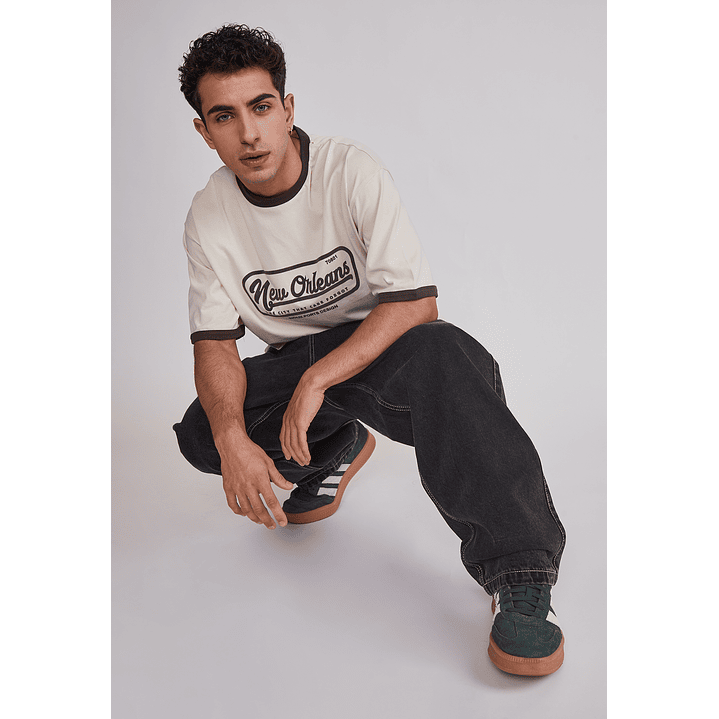 Jeans Hombre Baggy Cierre Negro Sioux 4