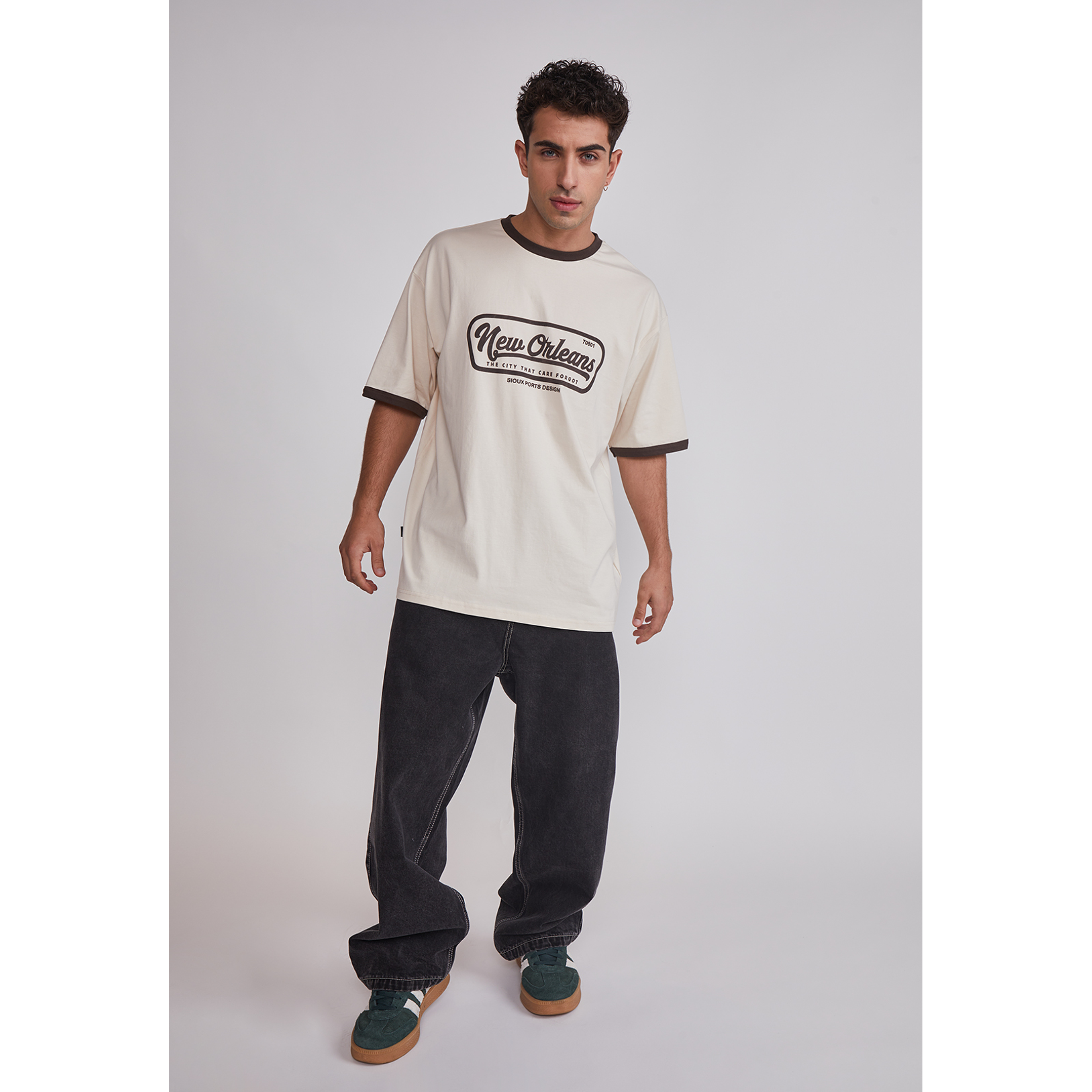 Jeans Hombre Baggy Cierre Negro Sioux 2