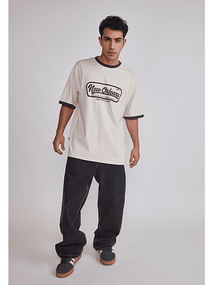 Jeans Hombre Baggy Cierre Negro Sioux