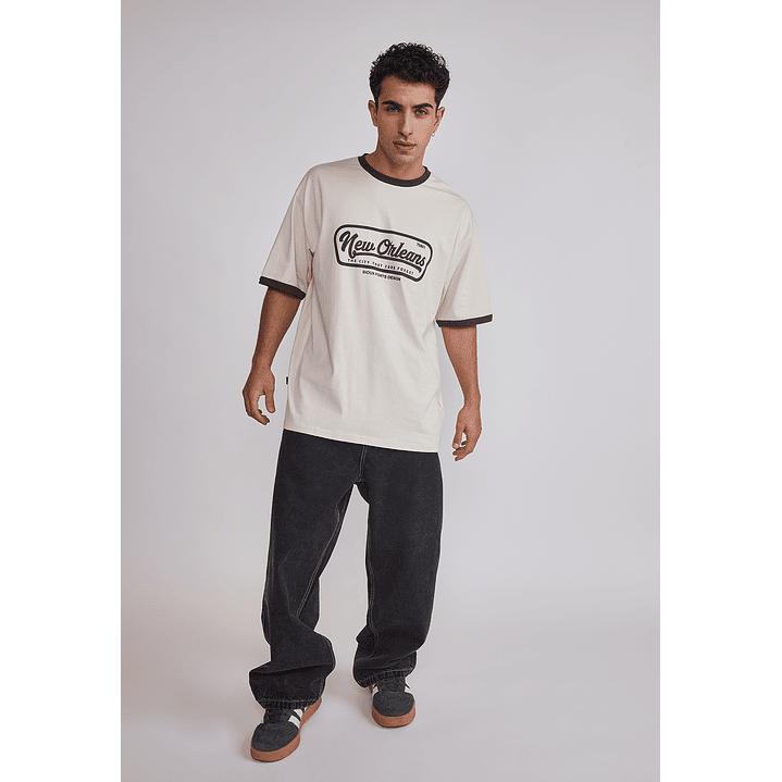 Jeans Hombre Baggy Cierre Negro Sioux 2