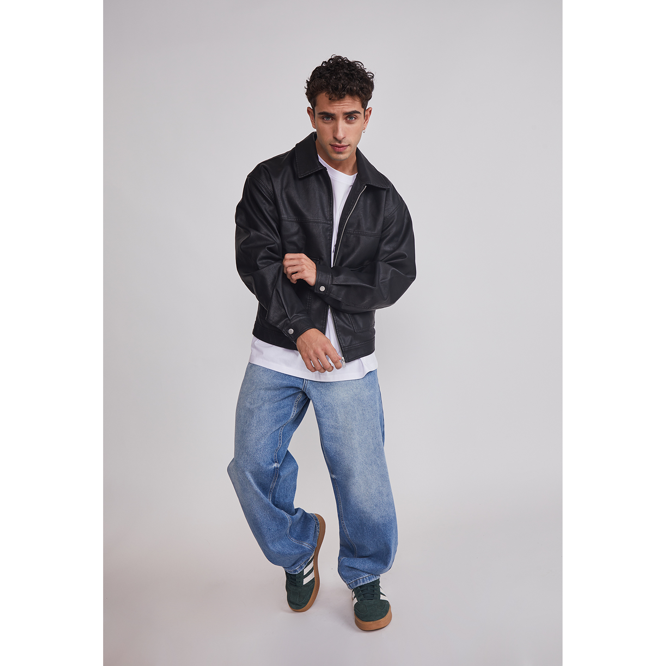 Chaqueta Hombre Eco Cuero Boxy Fit Negro Sioux 2