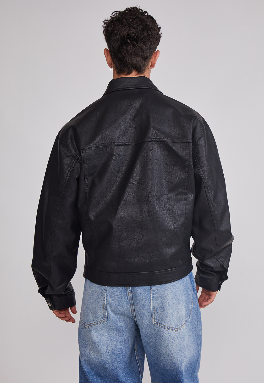 Chaqueta Hombre Eco Cuero Boxy Fit Negro Sioux 2