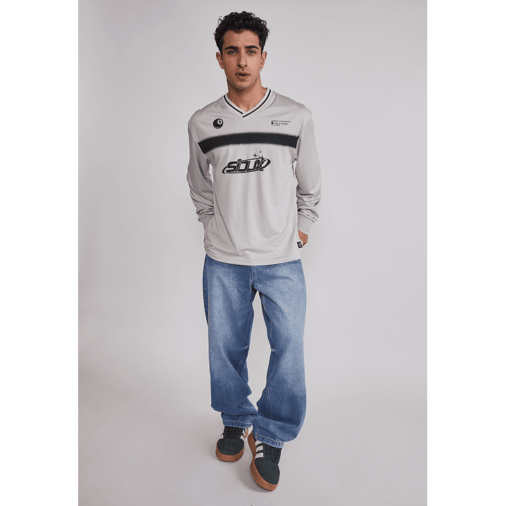 Polera Hombre Fútbol Retro Gris Sioux 2