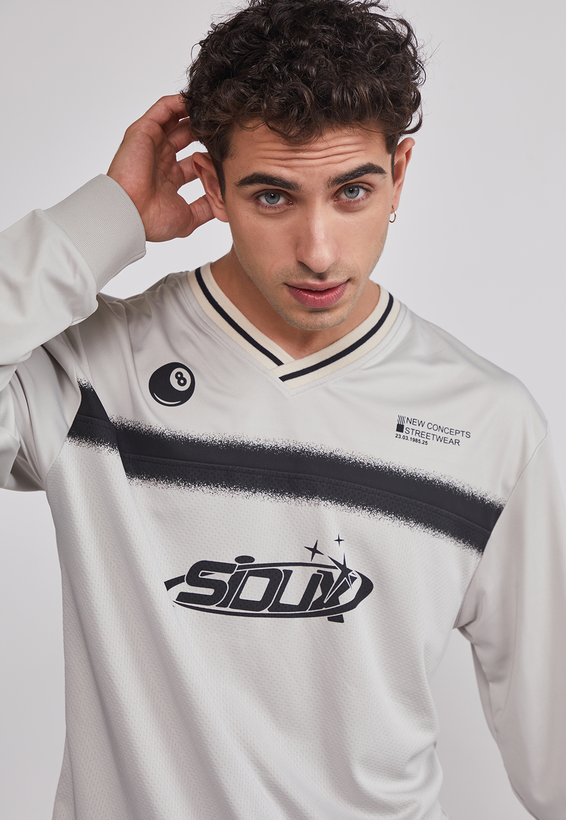 Polera Hombre Fútbol Retro Gris Sioux 4