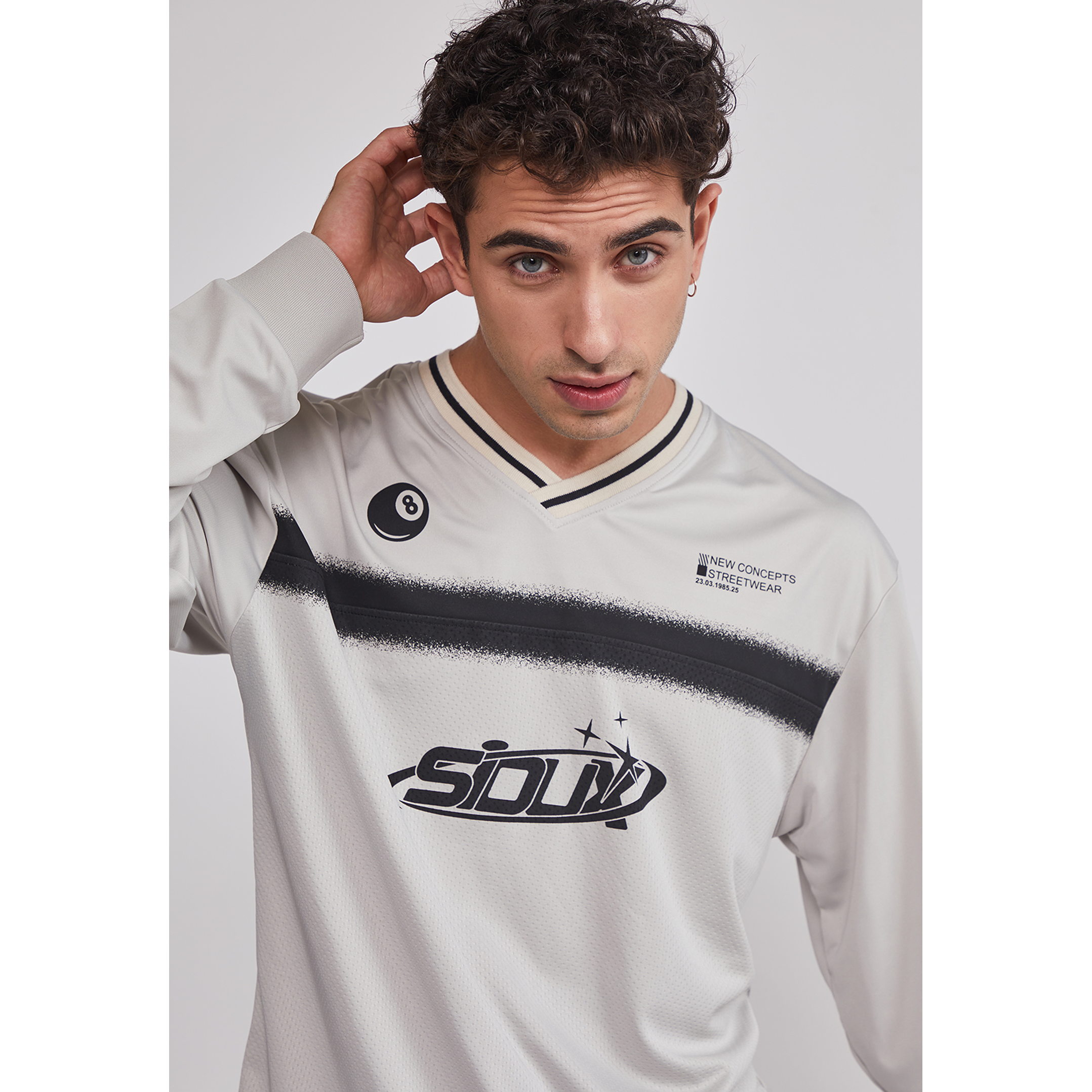 Polera Hombre Fútbol Retro Gris Sioux 3