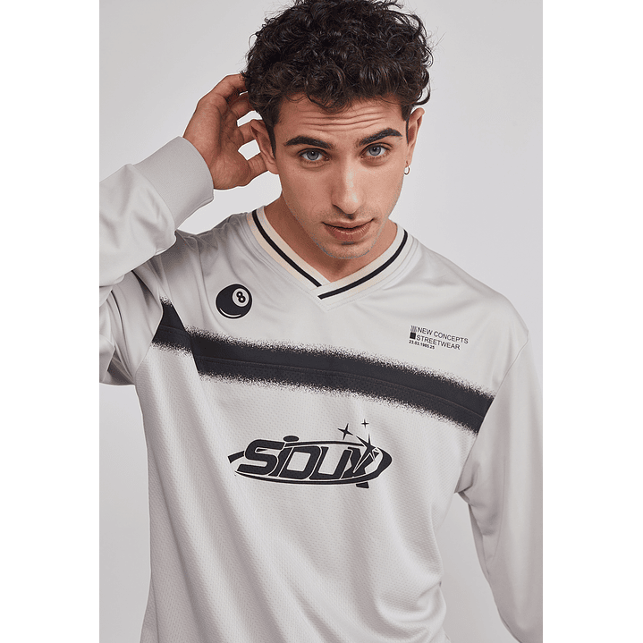 Polera Hombre Fútbol Retro Gris Sioux 3