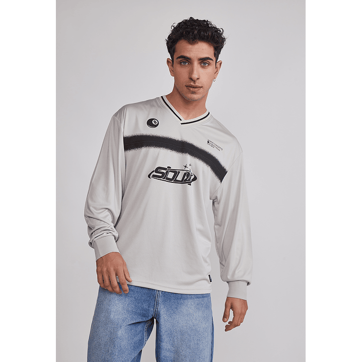 Polera Hombre Fútbol Retro Gris Sioux 1