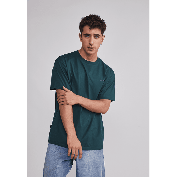 Polera Hombre Basic Lisa Verde Sioux 1