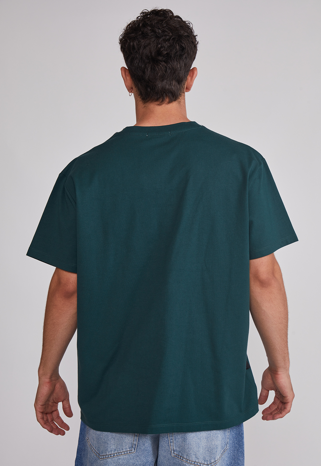 Polera Hombre Basic Lisa Verde Sioux 2