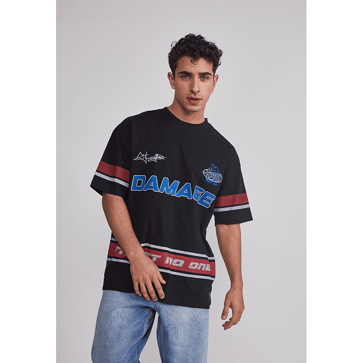 Polera Hombre Relaxed Serpiente Negro Sioux 1
