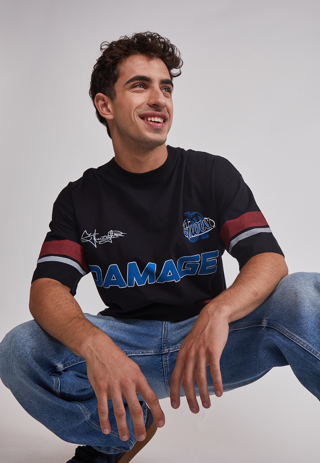 Polera Hombre Relaxed Serpiente Negro Sioux 5